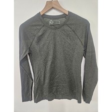 FIGS Seamless Long Sleeve Underscrub Top Heather Green W22KW104 Womens Medium