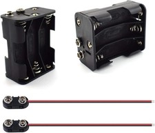 SDTC Tech 2-Set 6X 1.5V AA Battery Holder and I Type Snap Connector Kit 9 Volt T