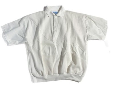 Vacation Express Voyager white  polo shirt with a banded waist Size S
