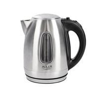 Adler Wasserkocher Edelstahl 1,7 Liter 2200 Watt Led-Anzeige Ad 1223