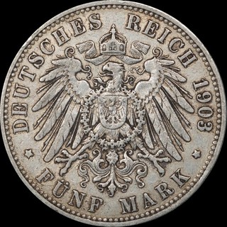 1903 Germany Prussia 5 Mark