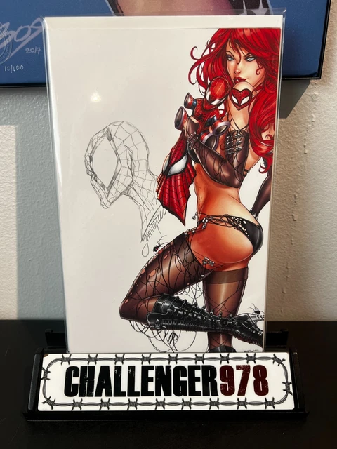 SPRIDER-MAN / MARY JANE Jamie Tyndall OA Sketch + Comic + Toploader