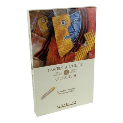 Sennelier Cardboard Oil Pastel Set, 72 Count (Pack of 1), Multicolor
