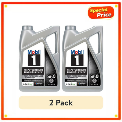 #ad #ad 2 pack Mobil 1 Advanced Full Synthetic Motor Oil 5W 30 5 Quart $54.99