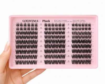 Goddvenus Lash Clusters Kit Wispy Eyelash Lashes Natural DIY black