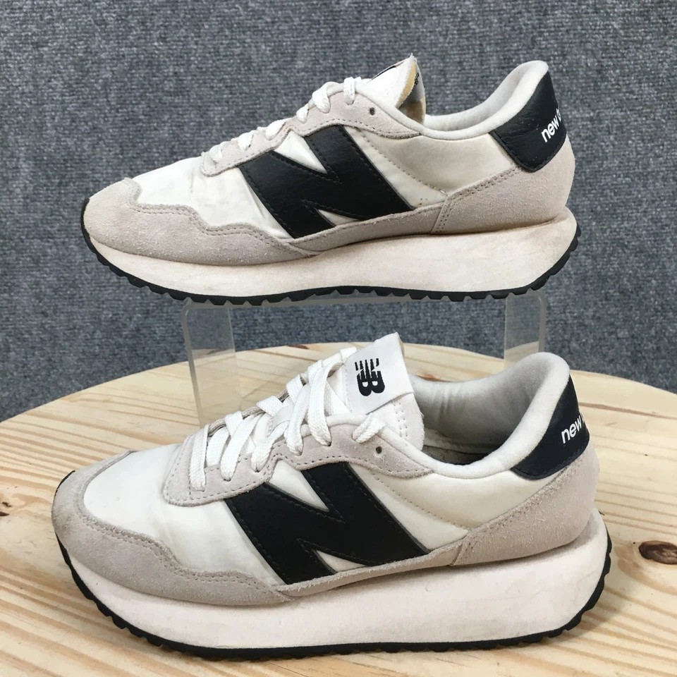 Tênis New Balance Feminino 6.5B Branco 237 Camurça Conforto Casual - Imagem 2 de 4