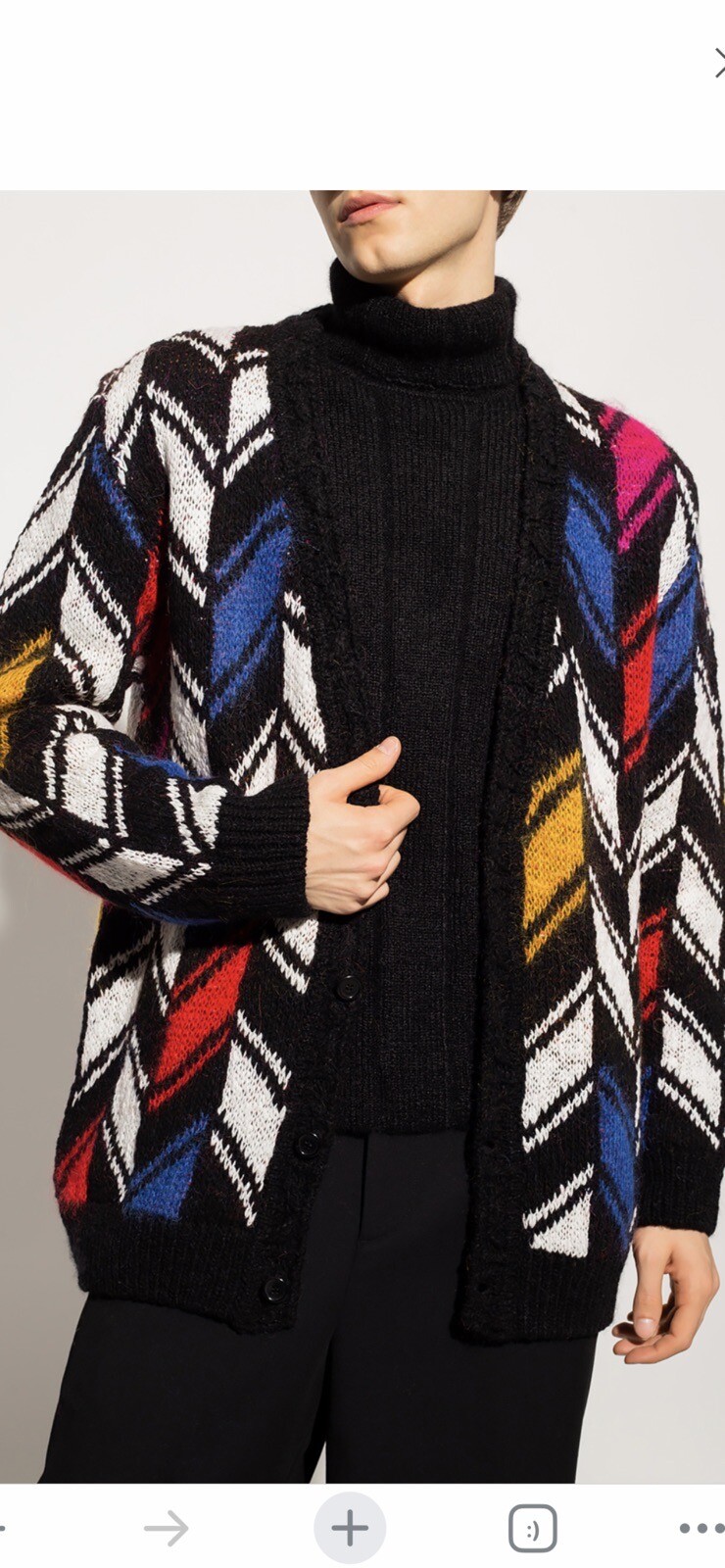 Cardigan oversize da uomo Saint Laurent. M. $1590