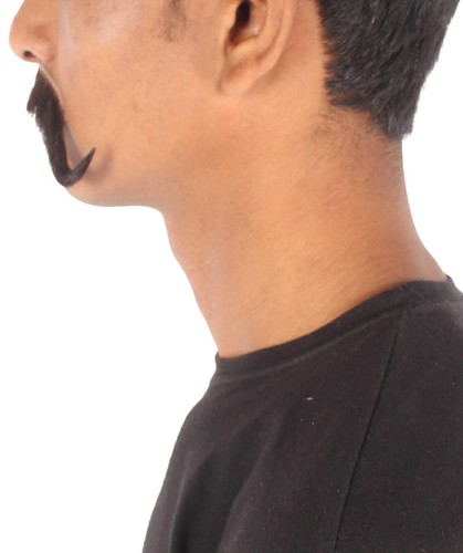 HPO Adult Men's Watson Fake Human Facial Hair Mustache, M-1268 - Picture 49 of 51