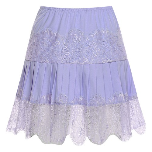 Damen Dancewear Lolita Kleid Wochenende Rockkleidung plissiert elastischer Saum Shopping - Bild 43 von 66