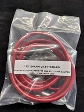 RED +1" EXTENDED FRONT BRAKE LINES  & +1" STEM  KIT YAMAHA RAPTOR 125 / 250