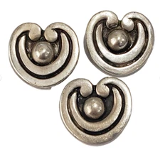 Signed Los Castillo Vintage Mexican Silver Buttons  ~ Sold Separately