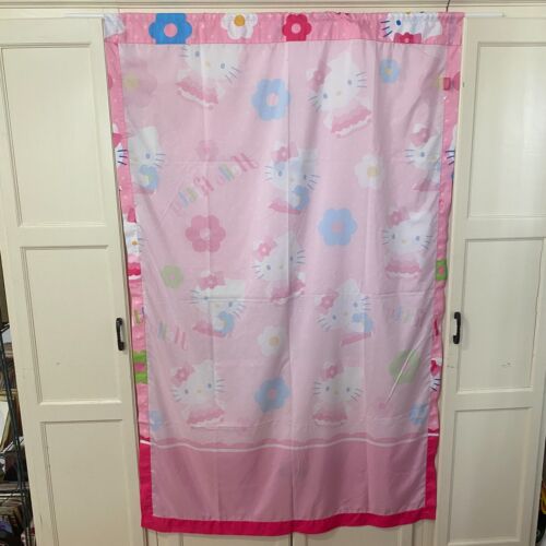 Hello Kitty Vorhang Panel Sanrio 2014 64" x 39" Rosa Blumen Kawaii Schlafzimmer Dekor - Bild 8 von 8