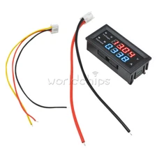 M4430 Digital 0-100V 10A Red+Blue Dual LED Volt Voltmeter Ammeter 4-Bit 5 Wires