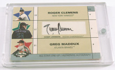 2003 Fleer Box Score All-Star Line-Up Silver Roger Clemens Randy Johnson Auto