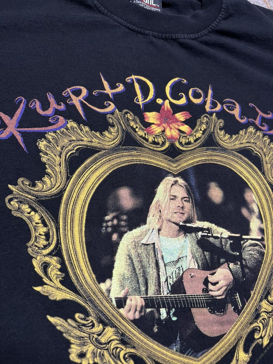 Vintage Kurt Cobain T Shirt 1994 Tribute Men's XL Black Vintage Kurt Cobain T Shirt 1994 Tribute Men's XL Black