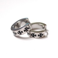Edelstahl Creolen Ohrringe Ohrschmuck Silber Klappcreolen Herren MäNner Unisex
