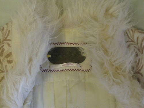 Cappotto Free People colore panna nordico ricamato misto lana taglia 6 raro vintage - Foto 8 di 11