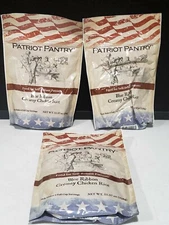 Lot Of 3 Patriot Pantry BLUE RIBBON CREAMY CHICKEN RICE - 4 Servings Each Packet