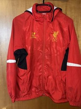 FC LIVERPOOL Soccer Training ZIP Hooded Jacket Top Warrior 2012-13 BOY M 134 cm