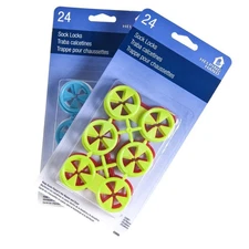 Sock Lock Rings for Laundry 48 Clip Locks (colors may vary)