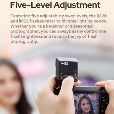Flash Mini Godox IM20 - Per Fotocamera, 5 Livelli Potenza, Ricarica USB-C, Compatibile Canon Sony Nikon - Foto 6