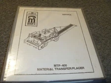CMI Corp MTP-400 Material Transfer Placer Shop Service Repair Manual xz