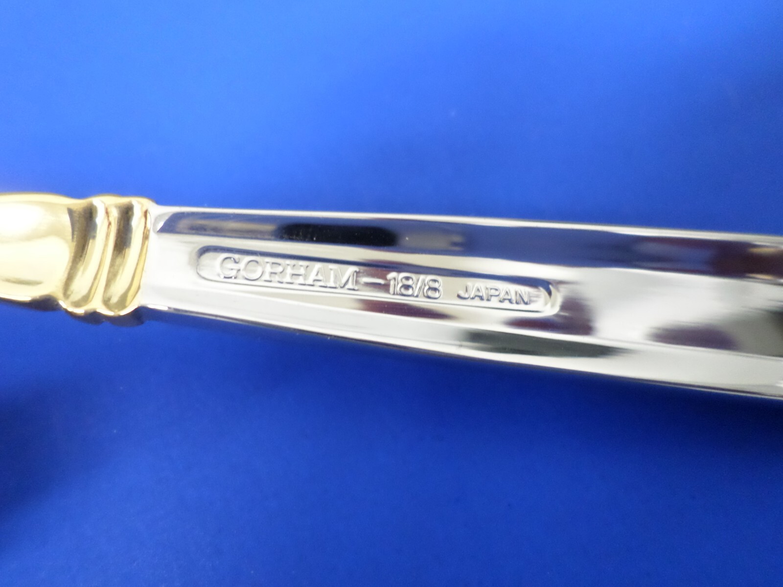 Gorham ARIANA GOLD Accent Glossy 18/8 Stainless Japan Flatware 5pc PLACE SETTING eBay