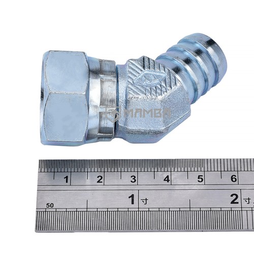 MAMBA 45Deg 10AN Female to 5/8" Barb Adapter Fitting Universal Turbo Oil Return - Picture 6 of 7