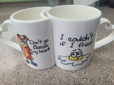 Lustiges Paar Geschenk Becher Set Don't Go Bacon My Heart I Could't If I Fried Tassen