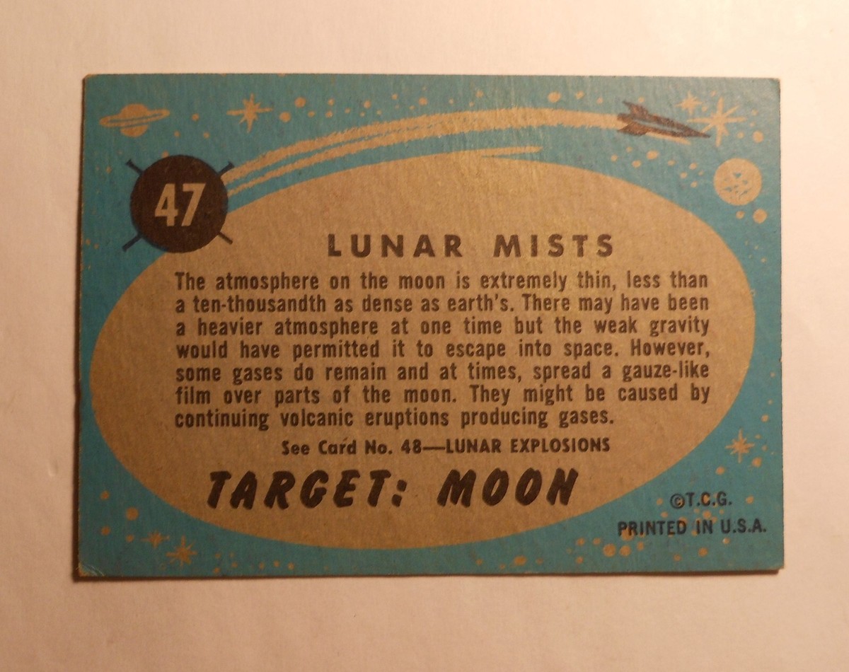Vintage 1957 Target Moon Space Cards #47 | eBay