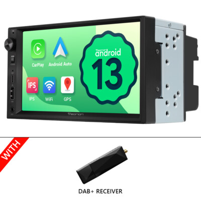 DAB+ 7'' IPS Android 13 Autoradio GPS Navi Navigation Bluetooth Doppel 2 DIN WiFi