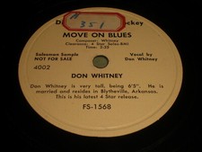 Don Whitney - Move On Blues / When You're Lovin' Me 78 RPM