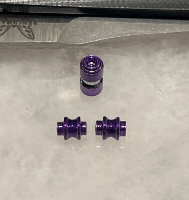 Translucent Purple Thumb Stud & Standoffs For Benchmade 940-2 G10 Handle Knife