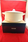 Dansk Kitchen Bistro Enamel White 6qt Casserole Pot + Lid