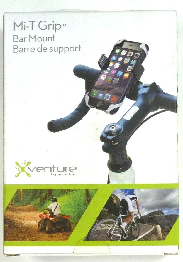 BRACKETRON XV1-704-2 Mi-T Grip Universal Handlebar Bike Mount for phones - Image 2 of 3