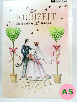 Nina Chen Grußkarte DIN A5 ''Zur Hochzeit...'' Brautpaar Glückwunschkarte Herz(en)