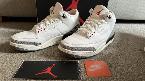 Nike Air Jordan 3 Retro White Cement Reimagined UK 9 US 10 EU 44 USED