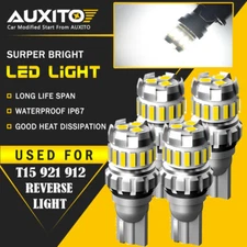 4X 921 AUXITO Reverse LED Canbus Light 912 T15 W16W Backup Lamp Cool White 6500K