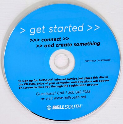 Bellsouth Computer BellSouth Internet Service Collector's / Install Disc, Vintage ISP Sign ...