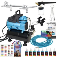 Airbrushing System Kit with Super Cool Runner Air Compressor with Storage Tank