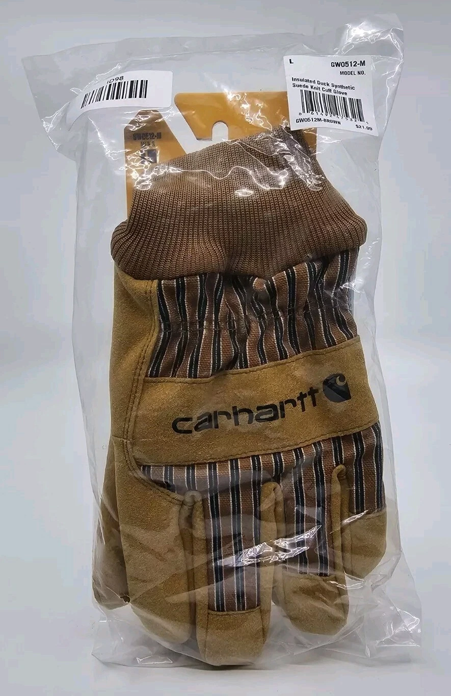 Carhartt Men's Insulated System 5 Suede Work Glove With Knit Cuff Duck Large