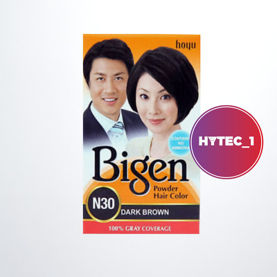 BIGEN N30 DARK BROWN NATURAL HAIR COLOUR / DYE REMOVE GREY, NATURAL ESSENCE X 1