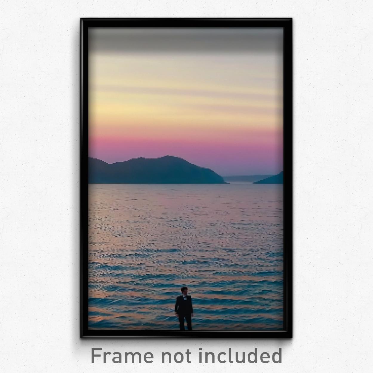 8 Bit Psychedelic Pixel Art Poster - Empty Firth Trippy Video Game Print