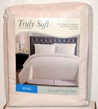 Truly Soft Everyday King Duvet Mini Set Beige - 1 Duvet and 2 Shams - New