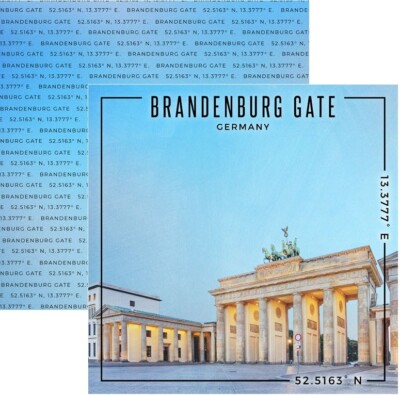 Brandenburg Gate, Germany, scrapbook paper, DS - Scrapbook Customs #39997