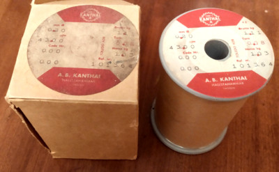 KANTHAL A 0.2mm 1300°C 1.11 kg 43 ohm/m (MADE IN SWEDEN) VERY RARE