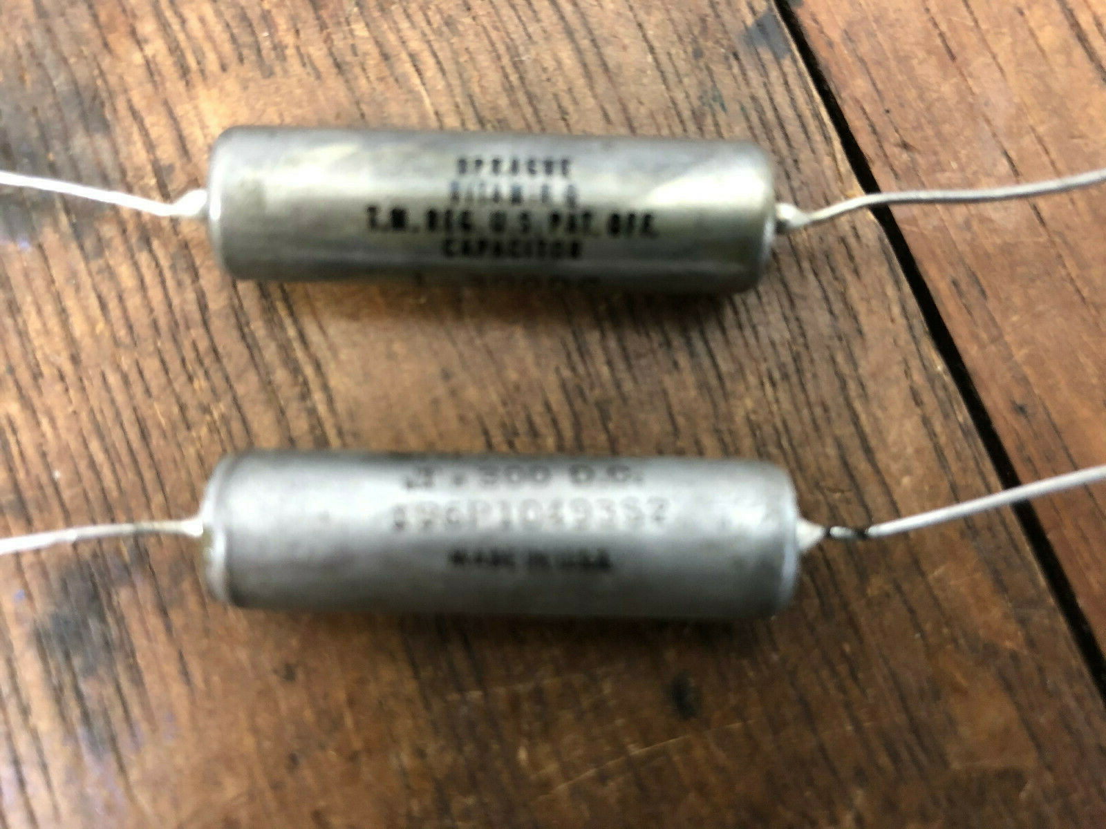 NOS - Lo of 2 Sprague 196P10493S2 Vitamin Q Capacitor 300 DC  #102