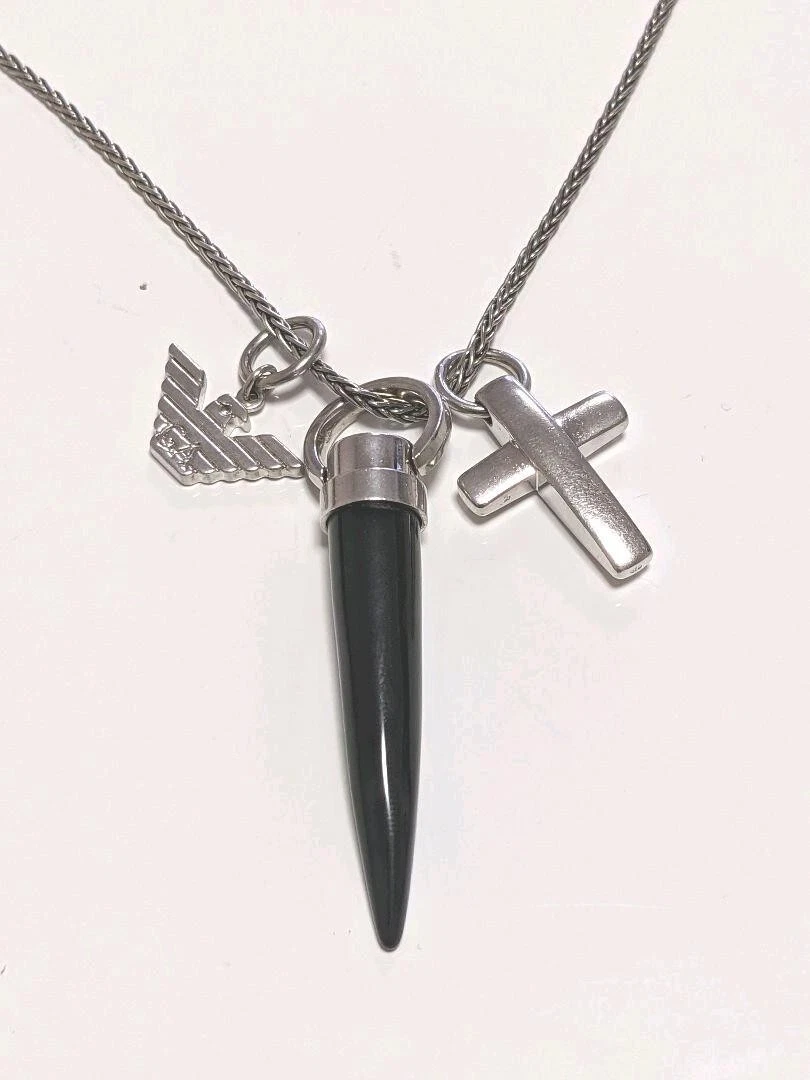 Armani necklace mens sale cross