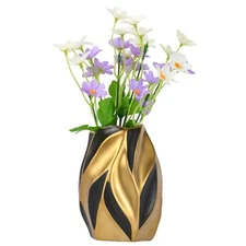 Ceramic Vase Vase for Home DecorDecorative Flower Vase Vertical Stripe Cerami...