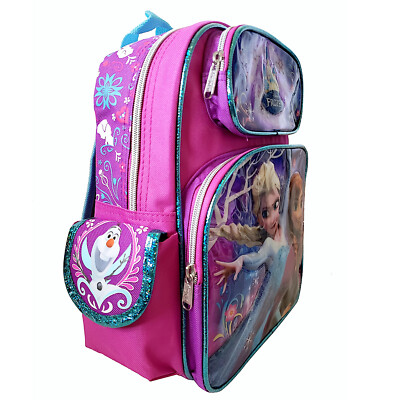 Disney Frozen II Girls Backpack in Light Blue and Magenta Disney Frozen II Elsa And Anna 2-Image Lenticular Kids 16  main image 3